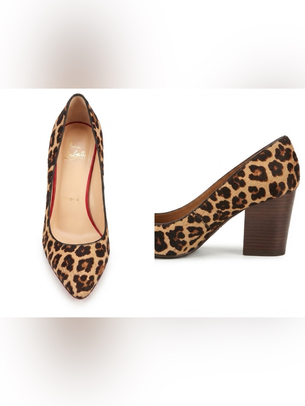 Crown Vintage Leopard Print Block Heel Pumps - Women